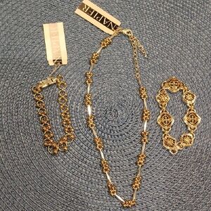 Napier Gold and Silver Necklace Set